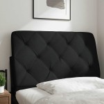 vidaXL Pernă pentru tăblie de pat, negru, 80 cm, material textil