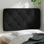 vidaXL Pernă pentru tăblie de pat, negru, 80 cm, material textil
