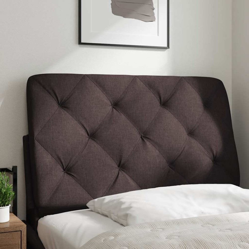 vidaXL Pernă pentru tăblie de pat maro închis, 80 cm, material textil