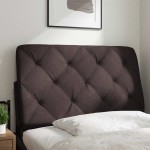 vidaXL Pernă pentru tăblie de pat maro închis, 80 cm, material textil vidaXL Pernă pentru tăblie de pat maro închis, 80 cm, material textil