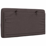 vidaXL Pernă pentru tăblie de pat maro închis, 80 cm, material textil vidaXL Pernă pentru tăblie de pat maro închis, 80 cm, material textil