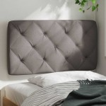 vidaXL Pernă pentru tăblie de pat, gri taupe, 80 cm, material textil vidaXL Pernă pentru tăblie de pat, gri taupe, 80 cm, material textil