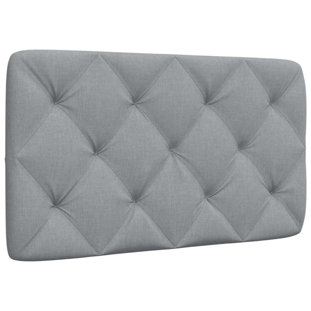 vidaXL Pernă tăblie de pat, gri deschis, 90 cm, material textil
