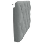 vidaXL Pernă tăblie de pat, gri deschis, 90 cm, material textil