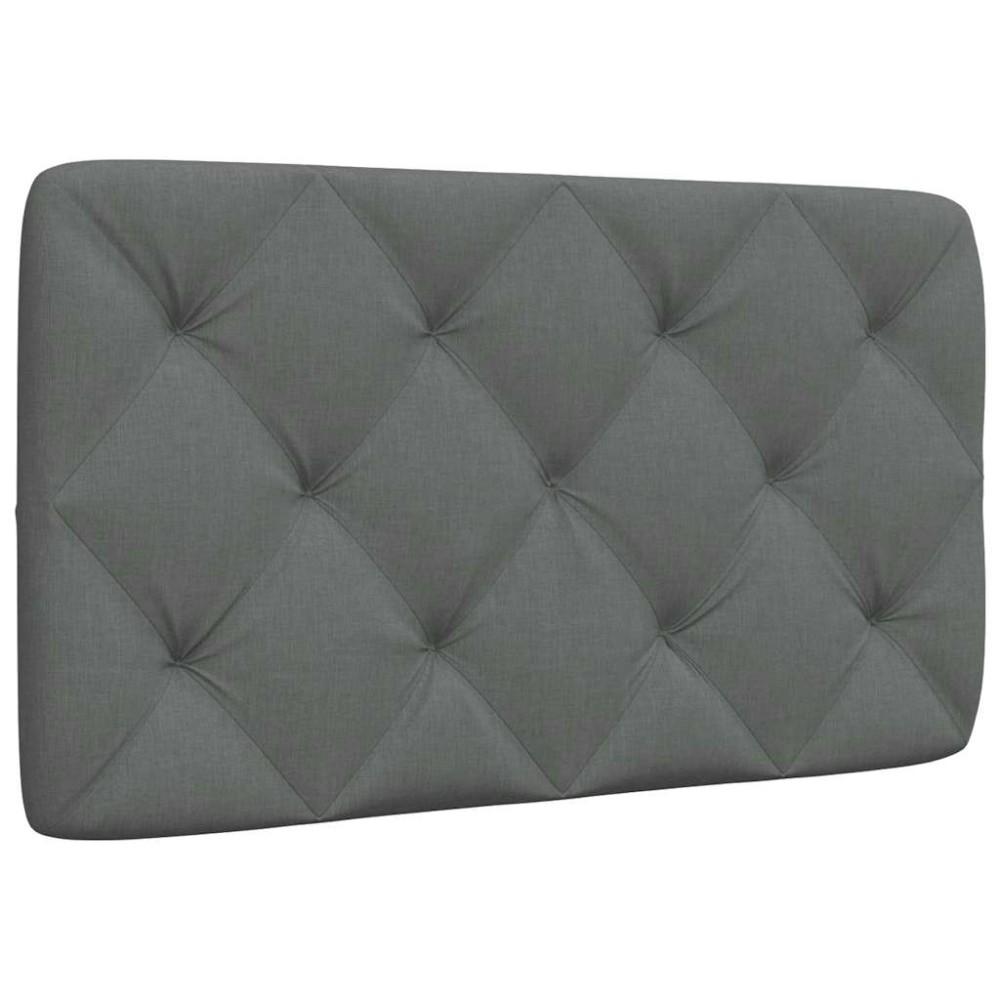 vidaXL Pernă pentru tăblie de pat, gri închis, 90 cm, material textil