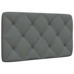 vidaXL Pernă pentru tăblie de pat, gri închis, 90 cm, material textil vidaXL Pernă pentru tăblie de pat, gri închis, 90 cm, material textil