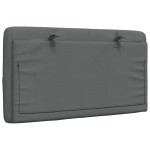vidaXL Pernă pentru tăblie de pat, gri închis, 90 cm, material textil vidaXL Pernă pentru tăblie de pat, gri închis, 90 cm, material textil