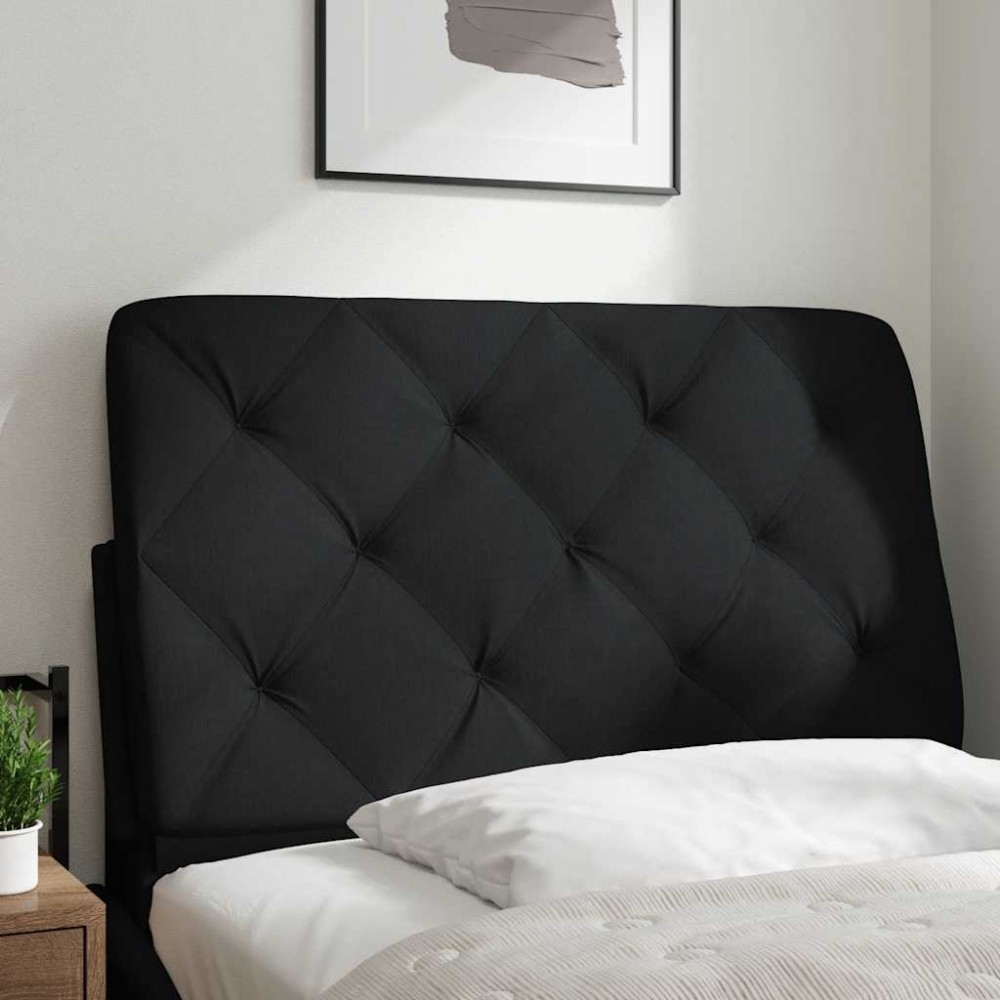 vidaXL Pernă pentru tăblie de pat, negru, 90 cm, material textil