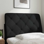 vidaXL Pernă pentru tăblie de pat, negru, 90 cm, material textil