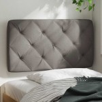 vidaXL Pernă pentru tăblie de pat, gri taupe, 90 cm, material textil vidaXL Pernă pentru tăblie de pat, gri taupe, 90 cm, material textil