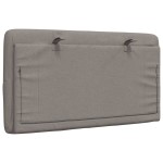 vidaXL Pernă pentru tăblie de pat, gri taupe, 90 cm, material textil vidaXL Pernă pentru tăblie de pat, gri taupe, 90 cm, material textil