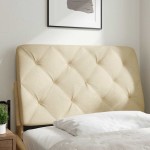 vidaXL Pernă pentru tăblie de pat, crem, 90 cm, material textil