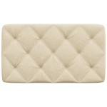 vidaXL Pernă pentru tăblie de pat, crem, 90 cm, material textil