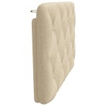 vidaXL Pernă pentru tăblie de pat, crem, 90 cm, material textil