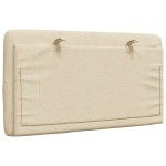 vidaXL Pernă pentru tăblie de pat, crem, 90 cm, material textil