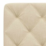 vidaXL Pernă pentru tăblie de pat, crem, 90 cm, material textil