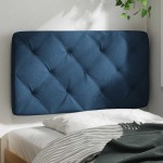 vidaXL Pernă pentru tăblie de pat, albastru, 90 cm, material textil