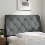 vidaXL Pernă pentru tăblie de pat, gri închis, 100 cm, material textil