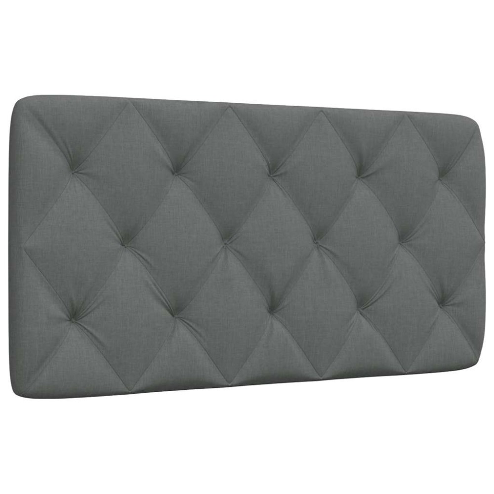 vidaXL Pernă pentru tăblie de pat, gri închis, 100 cm, material textil