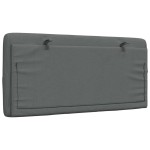 vidaXL Pernă pentru tăblie de pat, gri închis, 100 cm, material textil