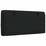 vidaXL Pernă pentru tăblie de pat, negru, 100 cm, material textil vidaXL Pernă pentru tăblie de pat, negru, 100 cm, material textil