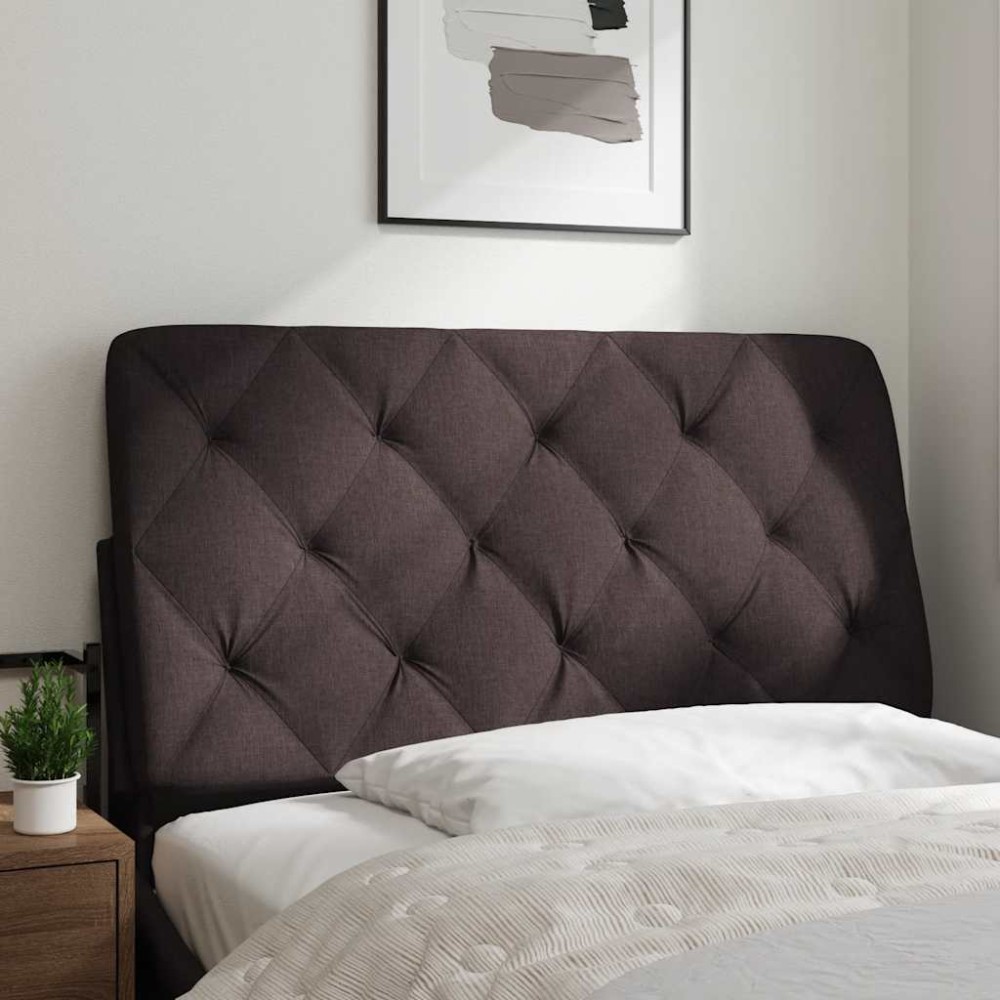 vidaXL Pernă pentru tăblie de pat maro închis, 100 cm, material textil