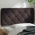 vidaXL Pernă pentru tăblie de pat maro închis, 100 cm, material textil vidaXL Pernă pentru tăblie de pat maro închis, 100 cm, material textil