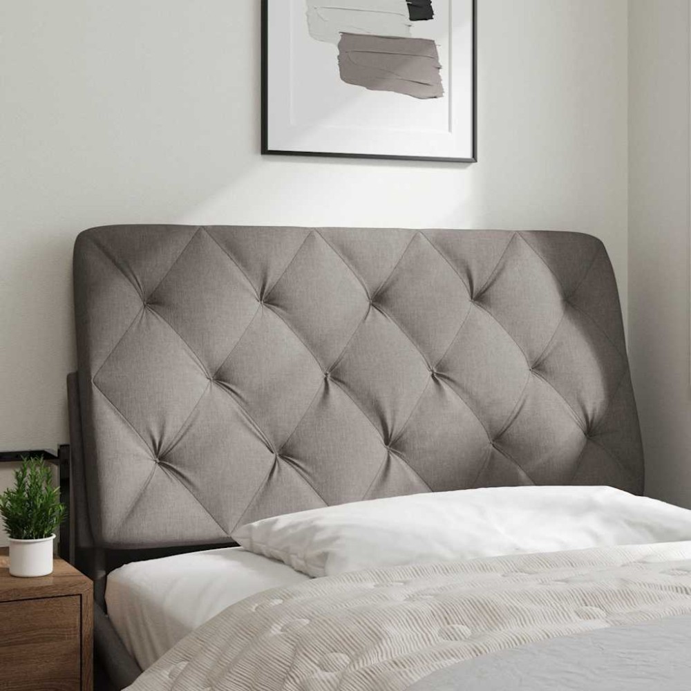 vidaXL Pernă pentru tăblie de pat, gri taupe, 100 cm, material textil