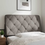 vidaXL Pernă pentru tăblie de pat, gri taupe, 100 cm, material textil vidaXL Pernă pentru tăblie de pat, gri taupe, 100 cm, material textil