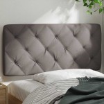 vidaXL Pernă pentru tăblie de pat, gri taupe, 100 cm, material textil vidaXL Pernă pentru tăblie de pat, gri taupe, 100 cm, material textil