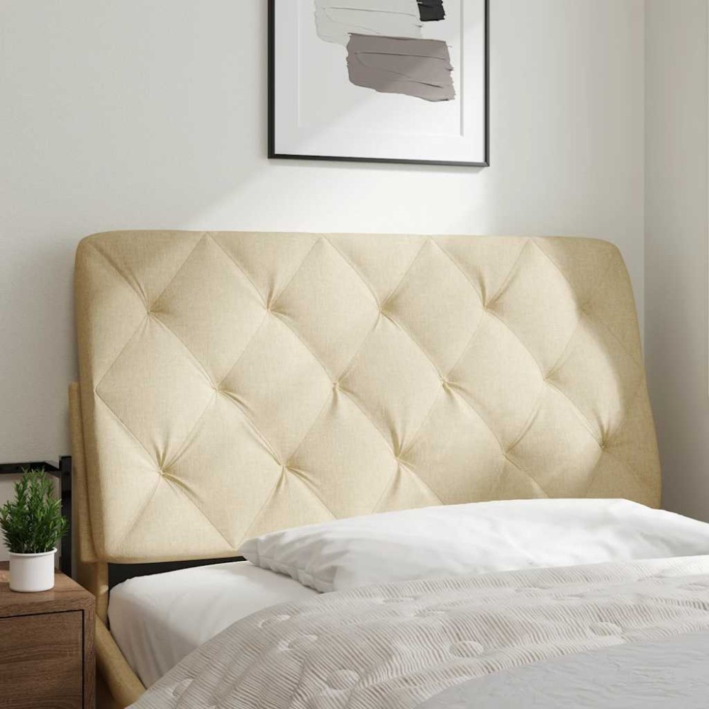 vidaXL Pernă pentru tăblie de pat, crem, 100 cm, material textil
