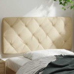 vidaXL Pernă pentru tăblie de pat, crem, 100 cm, material textil