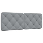 vidaXL Pernă tăblie de pat, gri deschis, 120 cm, material textil