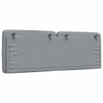 vidaXL Pernă tăblie de pat, gri deschis, 120 cm, material textil