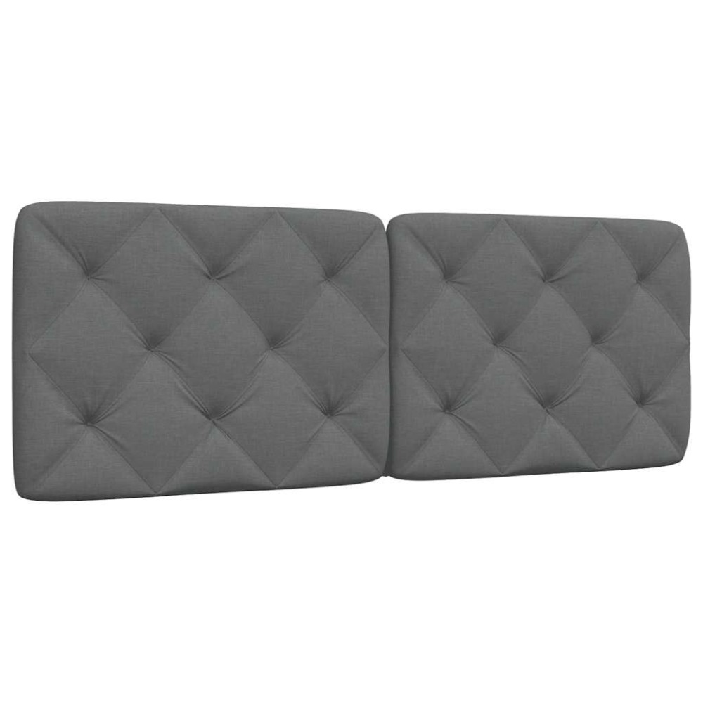 vidaXL Pernă pentru tăblie de pat, gri închis, 120 cm, material textil