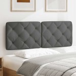 vidaXL Pernă pentru tăblie de pat, gri închis, 120 cm, material textil