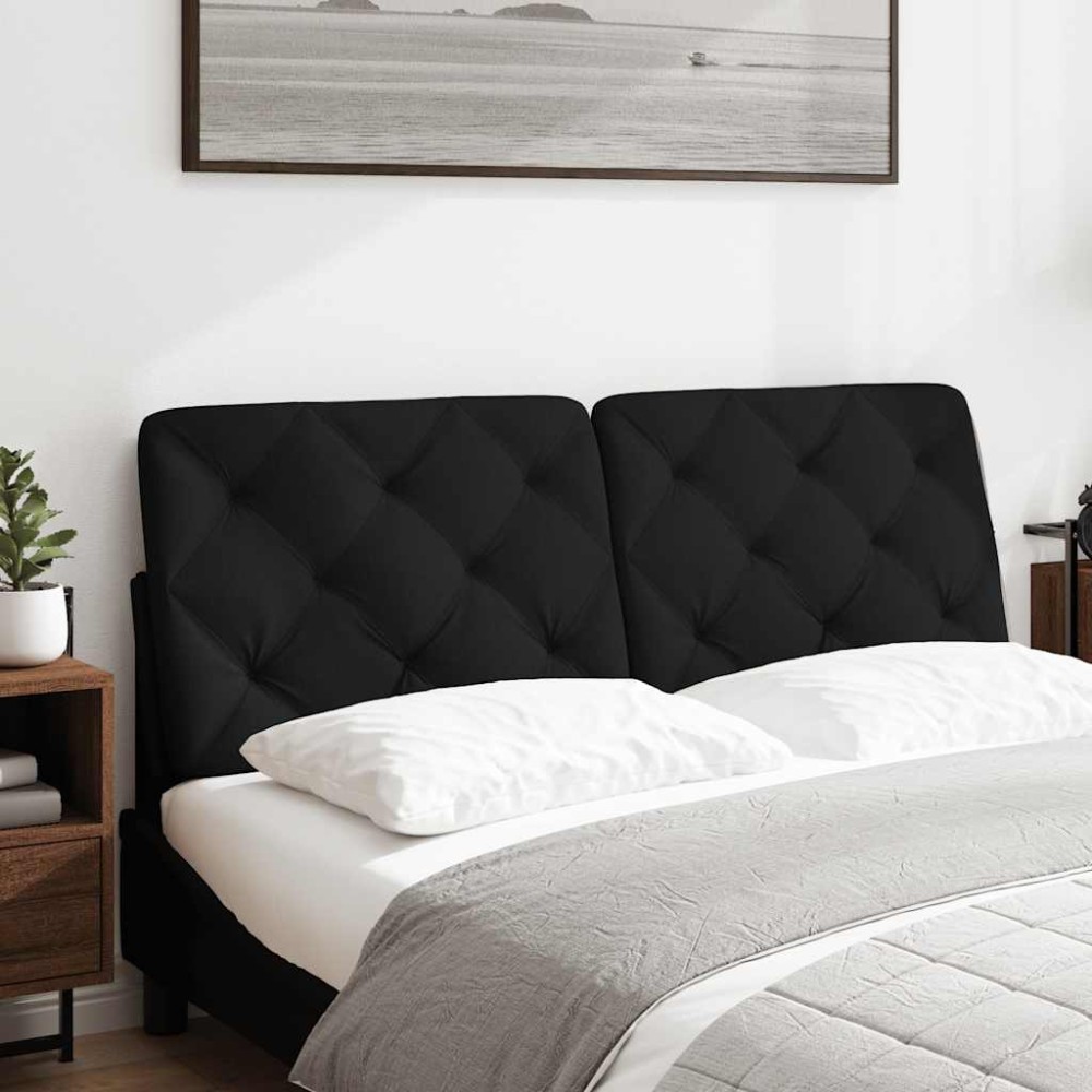 vidaXL Pernă pentru tăblie de pat, negru, 120 cm, material textil