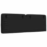 vidaXL Pernă pentru tăblie de pat, negru, 120 cm, material textil vidaXL Pernă pentru tăblie de pat, negru, 120 cm, material textil