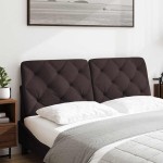 vidaXL Pernă pentru tăblie de pat maro închis, 120 cm, material textil