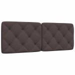 vidaXL Pernă pentru tăblie de pat maro închis, 120 cm, material textil