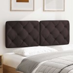 vidaXL Pernă pentru tăblie de pat maro închis, 120 cm, material textil
