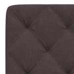 vidaXL Pernă pentru tăblie de pat maro închis, 120 cm, material textil