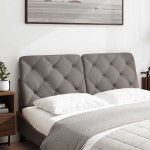 vidaXL Pernă pentru tăblie de pat, gri taupe, 120 cm, material textil vidaXL Pernă pentru tăblie de pat, gri taupe, 120 cm, material textil