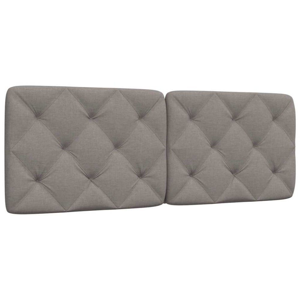 vidaXL Pernă pentru tăblie de pat, gri taupe, 120 cm, material textil