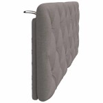vidaXL Pernă pentru tăblie de pat, gri taupe, 120 cm, material textil vidaXL Pernă pentru tăblie de pat, gri taupe, 120 cm, material textil