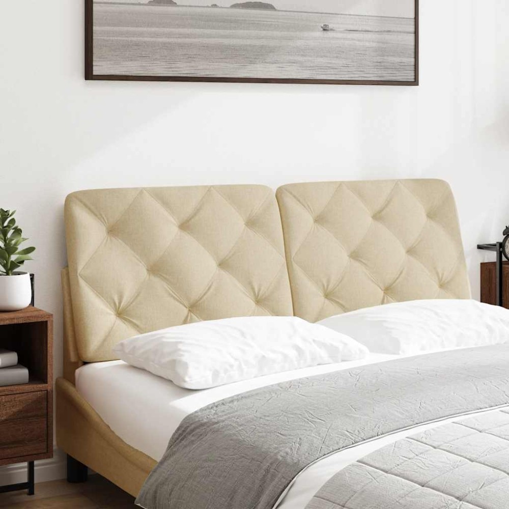 vidaXL Pernă pentru tăblie de pat, crem, 120 cm, material textil