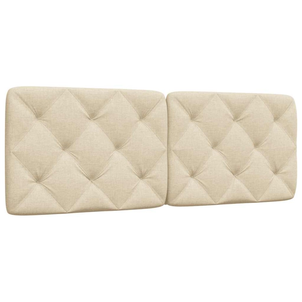 vidaXL Pernă pentru tăblie de pat, crem, 120 cm, material textil