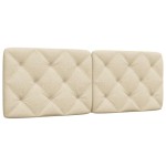 vidaXL Pernă pentru tăblie de pat, crem, 120 cm, material textil