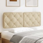 vidaXL Pernă pentru tăblie de pat, crem, 120 cm, material textil