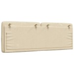 vidaXL Pernă pentru tăblie de pat, crem, 120 cm, material textil